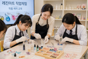 레진아트 직업체험 작품 제작 교육